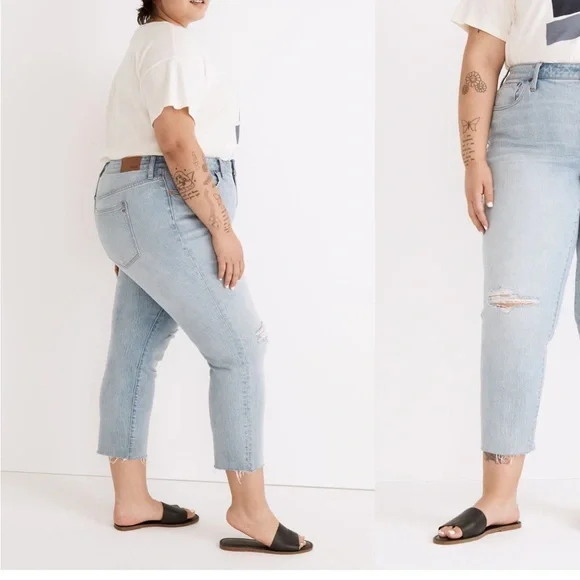 NWT Madewell Plus High Rise Slim Boyjean - Picture 4 of 15